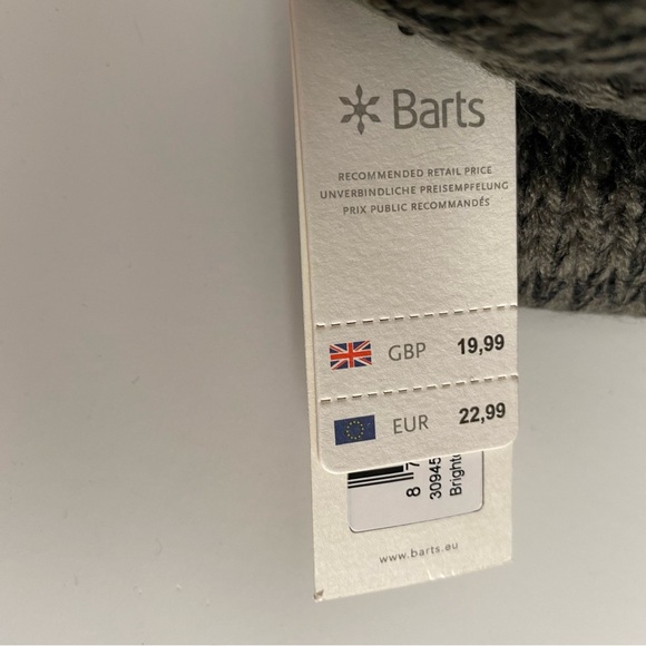 Barts Two-Tone Tan Black Knit Beanie NWT - Picture 6 of 8